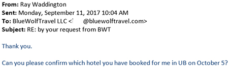 Blue Wolf Travel Lies